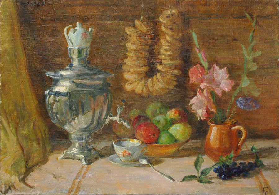 Р.Горелов «Натюрморт с самоваром» Р.Горелов «Натюрморт с самоваром»