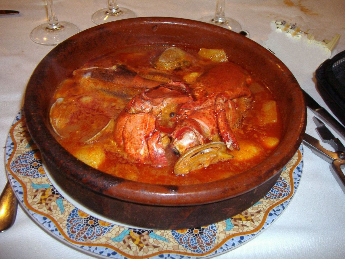 Омары в ресторане в Барселоне