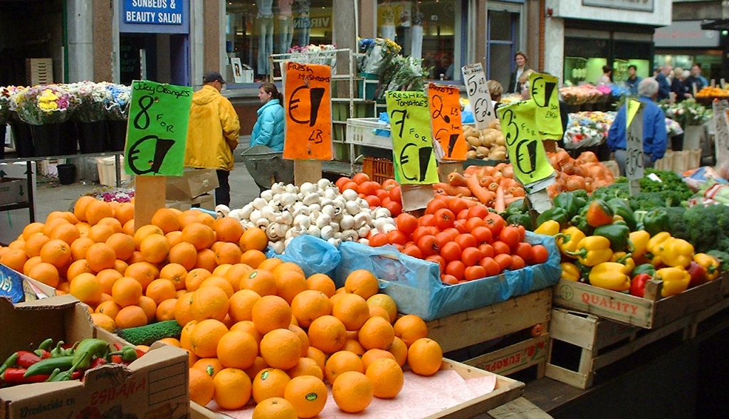 Продуктовый рынок в Дублине Продуктовый рынок в Дублине