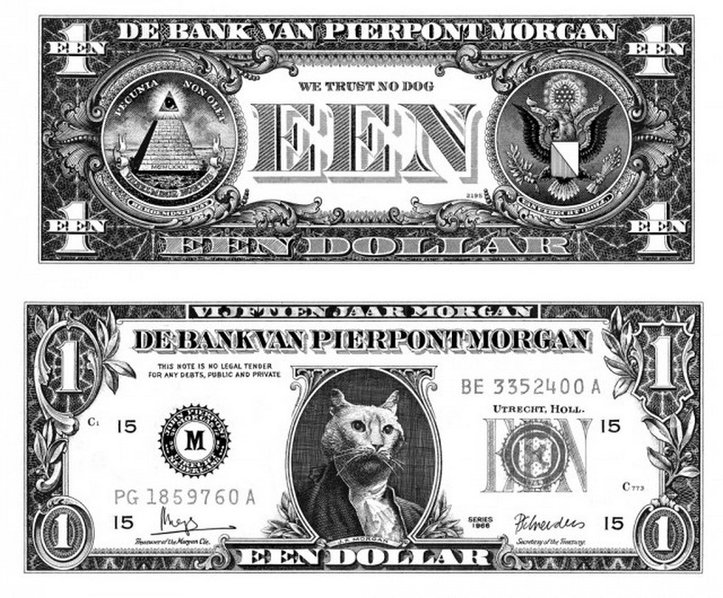 Тот самый кошачий доллар из музея кошки в Амстердаме Тот самый кошачий доллар из музея кошки в Амстердаме