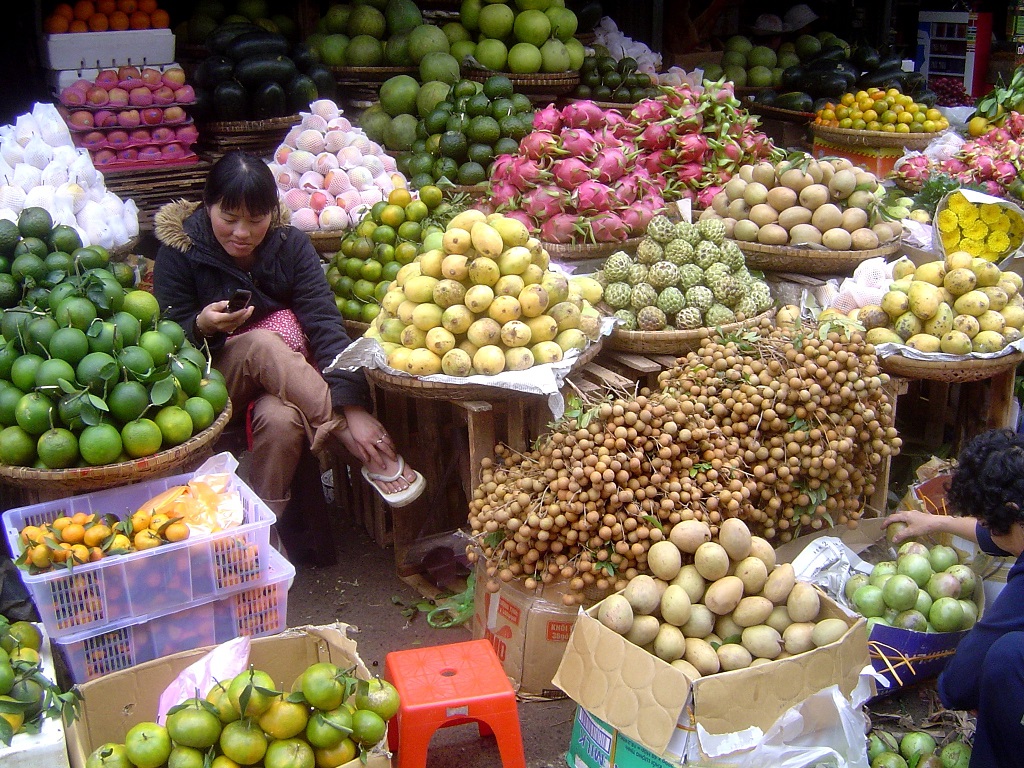 Вьетнамский фруктовый рынок